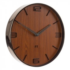 Dizajnové nástenné hodiny Future Time FT3010TT Flat walnut 30cm
